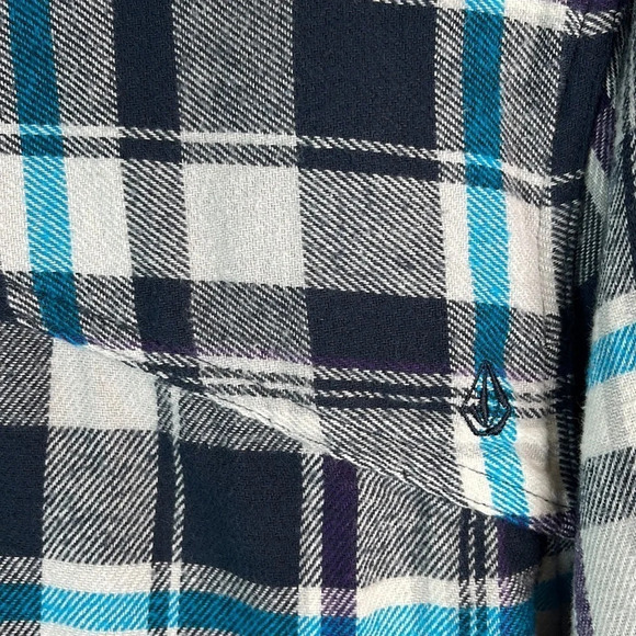 VOLCOM Mens Alaska Long Sleeve Plaid  Flannel Shirt Classic Fit Button Size M - Picture 6 of 12